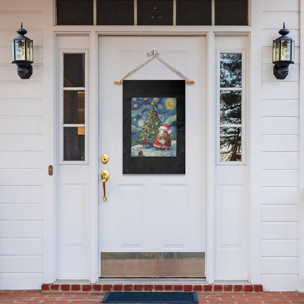Santa Guinea Pig Starry Night Inspired Garden Flag Funny Christmas Gift TS12 Print Your Wear