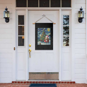 Santa Guinea Pig Starry Night Inspired Garden Flag Funny Christmas Gift TS12 Print Your Wear
