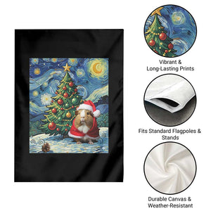 Santa Guinea Pig Starry Night Inspired Garden Flag Funny Christmas Gift TS12 Print Your Wear