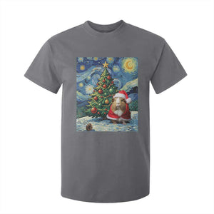 Santa Guinea Pig Starry Night Inspired T Shirt For Kid Funny Christmas Gift TS12 Charcoal Print Your Wear