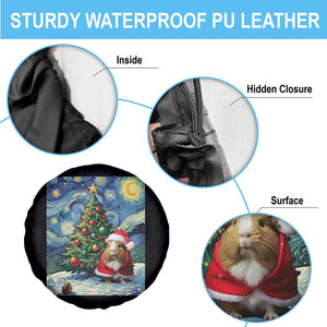 Santa Guinea Pig Starry Night Inspired Spare Tire Cover Funny Christmas Gift TS12 Print Your Wear