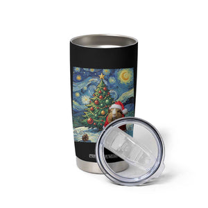 Santa Guinea Pig Starry Night Inspired Tumbler Cup Funny Christmas Gift TS12 Print Your Wear