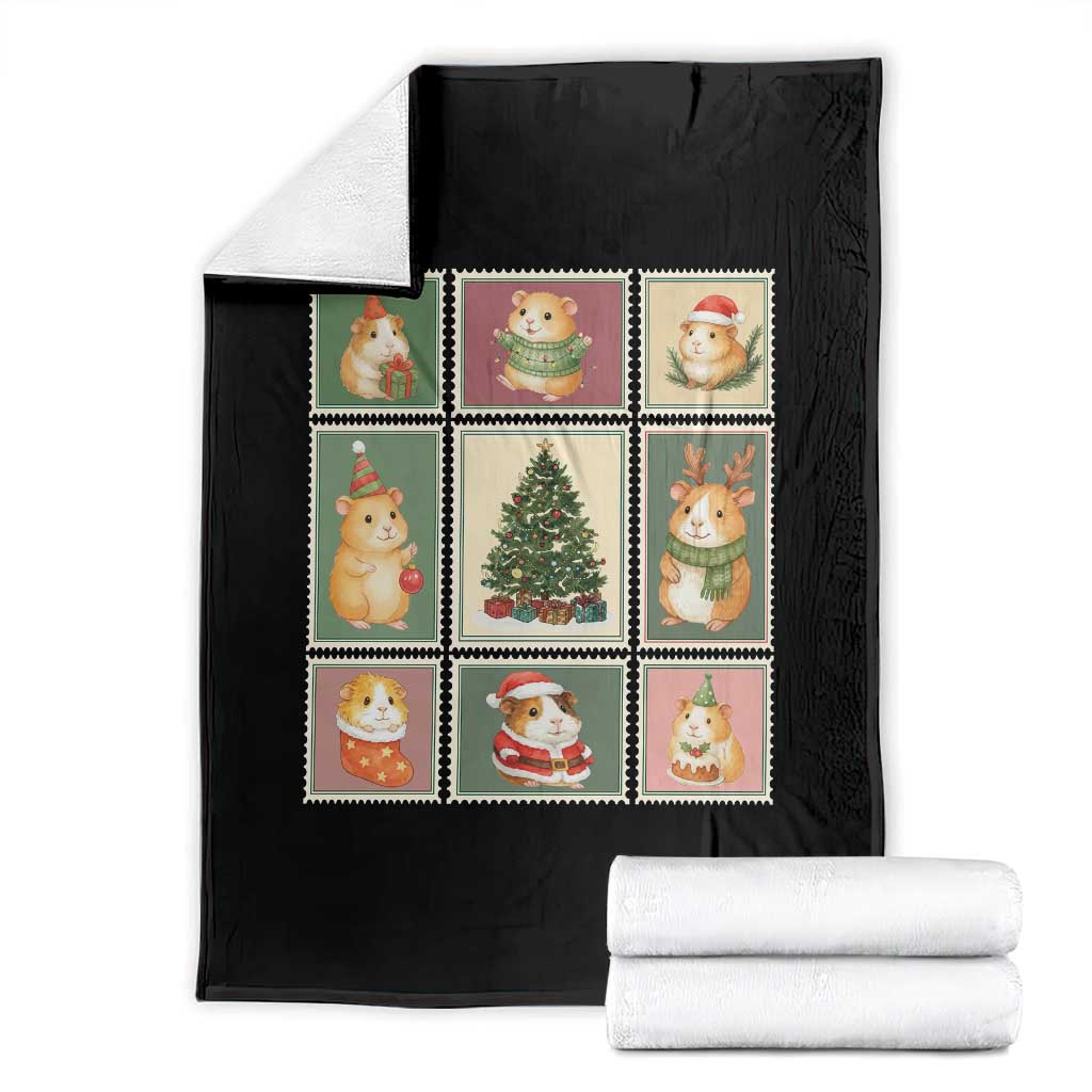 Tis The Season To Be Wheeky Throw Blanket Christmas Guinea Pig Gift TS12 Black Print Your Wear