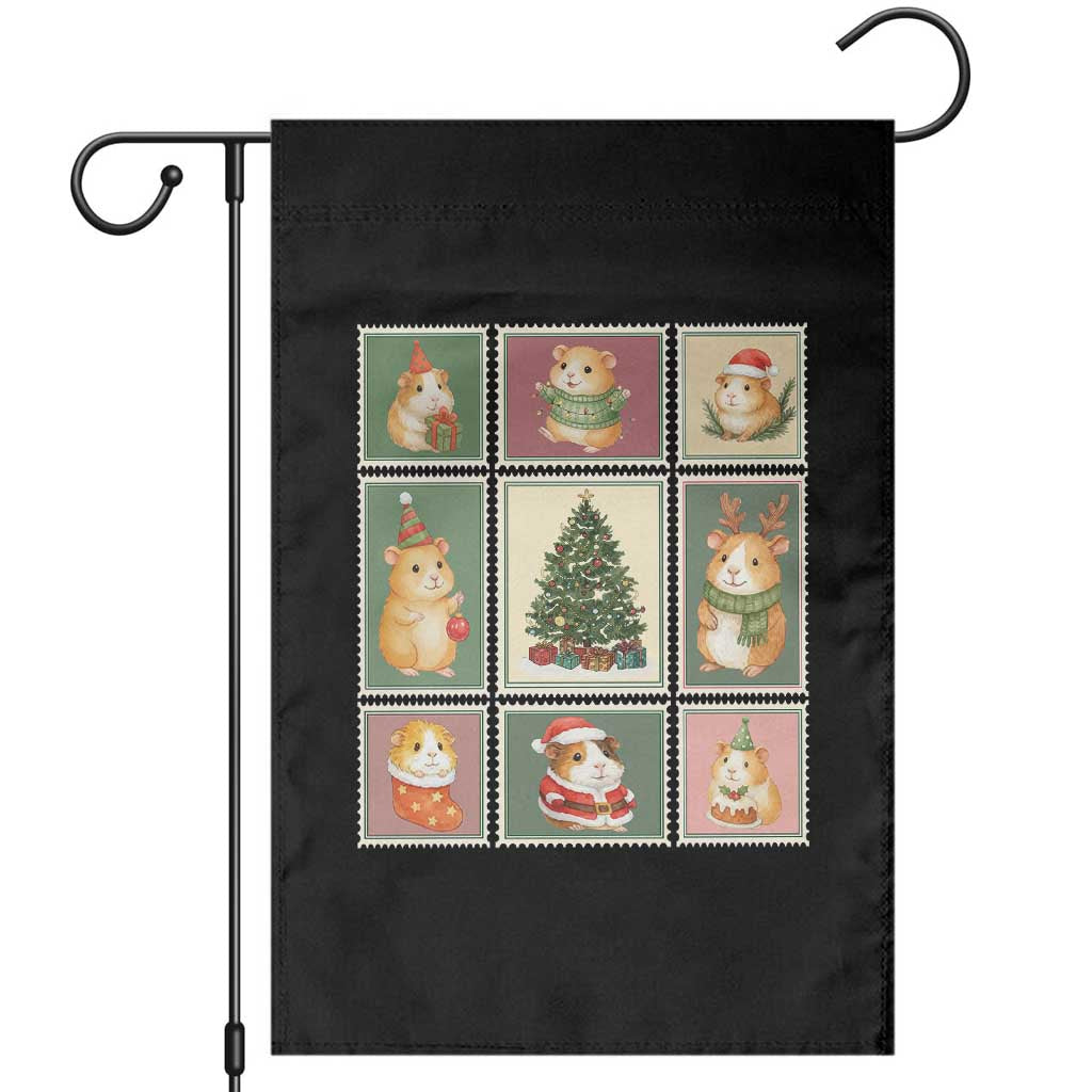 Tis The Season To Be Wheeky Garden Flag Christmas Guinea Pig Gift TS12 Black Print Your Wear