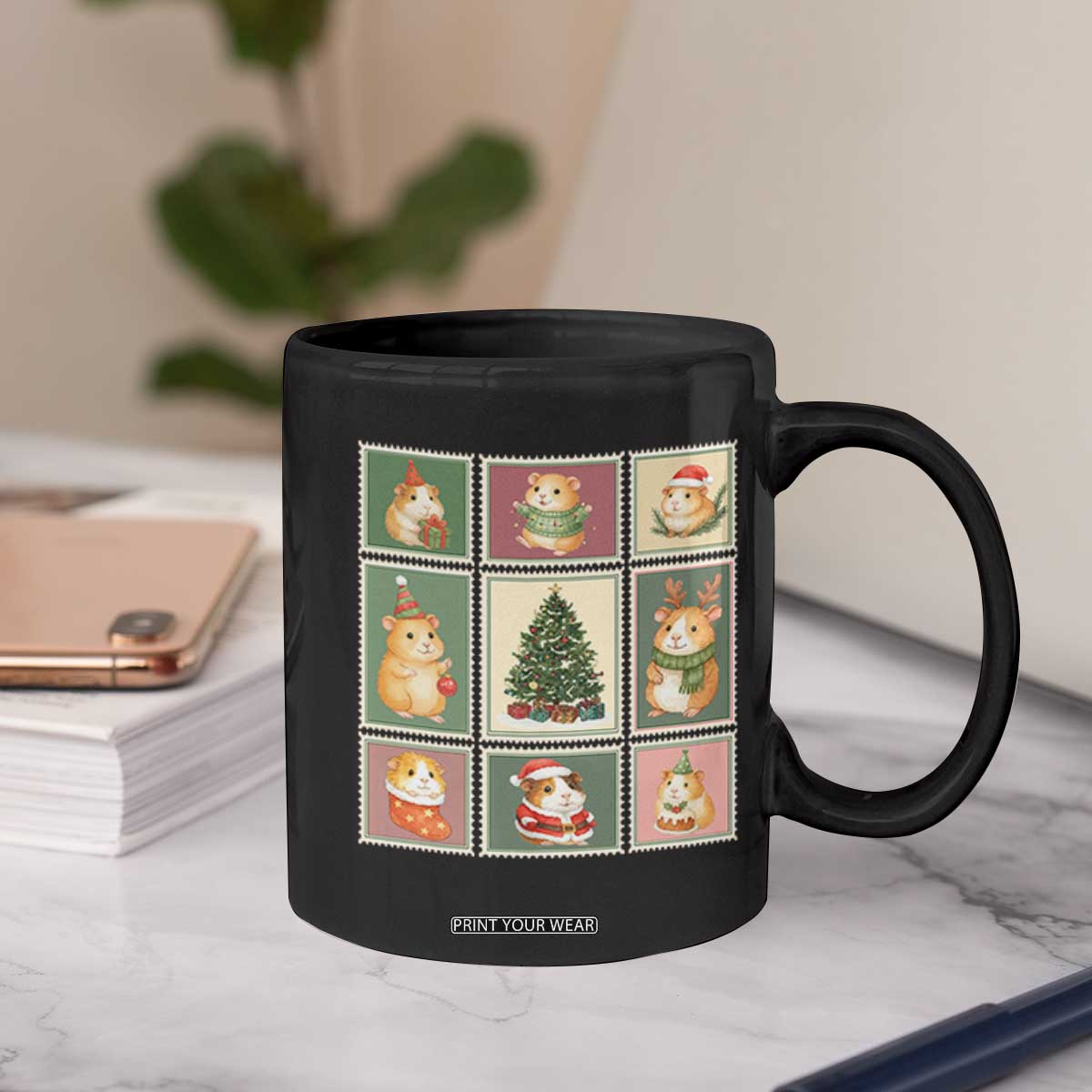 Tis The Season To Be Wheeky Coffee Mug Christmas Guinea Pig Gift TS12 Print Your Wear