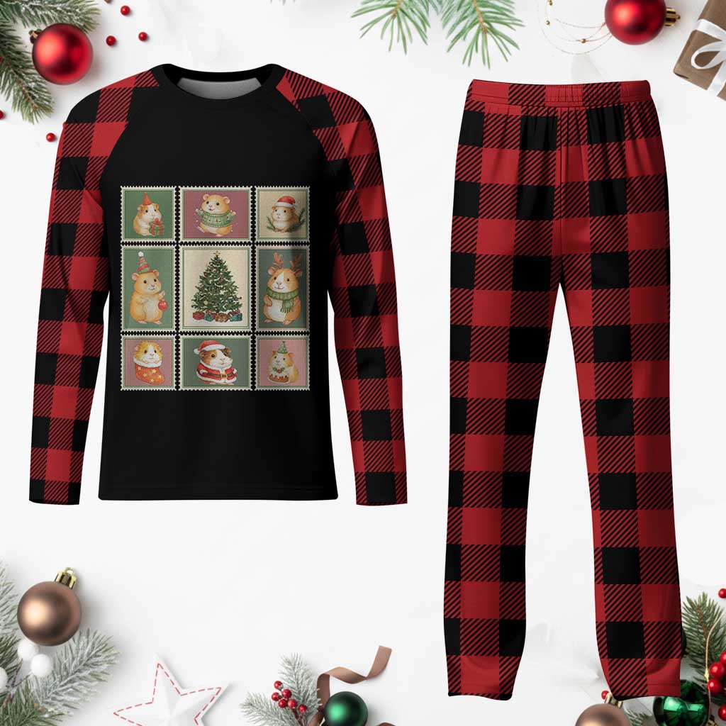 Tis The Season To Be Wheeky Plaid Pajama Set Christmas Guinea Pig Gift TS12 Buffalo Plaid Print Your Wear