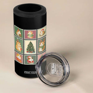 Tis The Season To Be Wheeky 4 in 1 Can Cooler Tumbler Christmas Guinea Pig Gift TS12 Print Your Wear