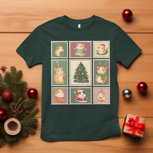 Tis The Season To Be Wheeky T Shirt Christmas Guinea Pig Gift TS12 Dark Forest Green Print Your Wear