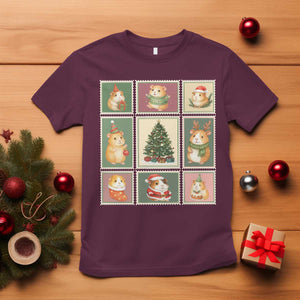 Tis The Season To Be Wheeky T Shirt Christmas Guinea Pig Gift TS12 Maroon Print Your Wear