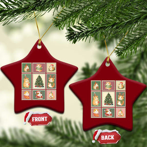 Tis The Season To Be Wheeky Ceramic Ornament Christmas Guinea Pig Gift TS12 Print Your Wear