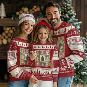 Tis The Season To Be Wheeky Ugly Christmas Sweater Christmas Guinea Pig Gift TS12 Red Beige Print Your Wear