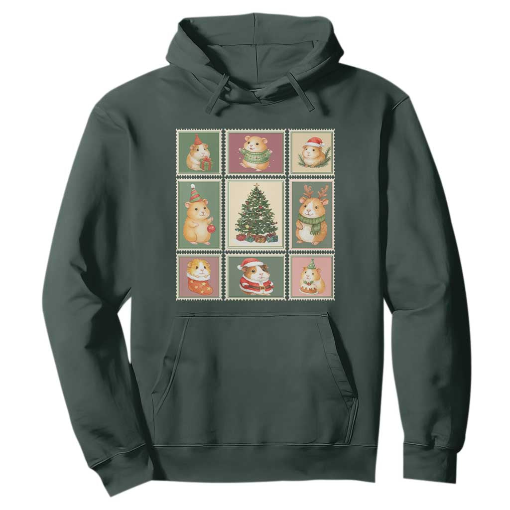 Tis The Season To Be Wheeky Hoodie Christmas Guinea Pig Gift TS12 Dark Forest Green Print Your Wear