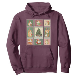 Tis The Season To Be Wheeky Hoodie Christmas Guinea Pig Gift TS12 Maroon Print Your Wear