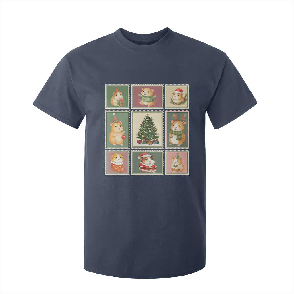 Tis The Season To Be Wheeky T Shirt For Kid Christmas Guinea Pig Gift TS12 Navy Print Your Wear