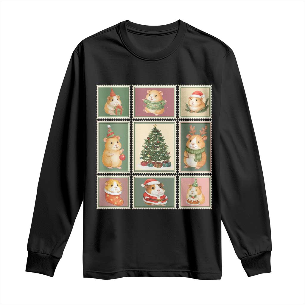 Tis The Season To Be Wheeky Long Sleeve Shirt Christmas Guinea Pig Gift TS12 Black Print Your Wear