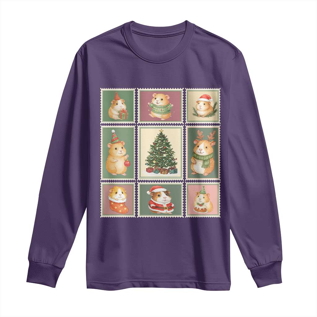 Tis The Season To Be Wheeky Long Sleeve Shirt Christmas Guinea Pig Gift TS12 Purple Print Your Wear