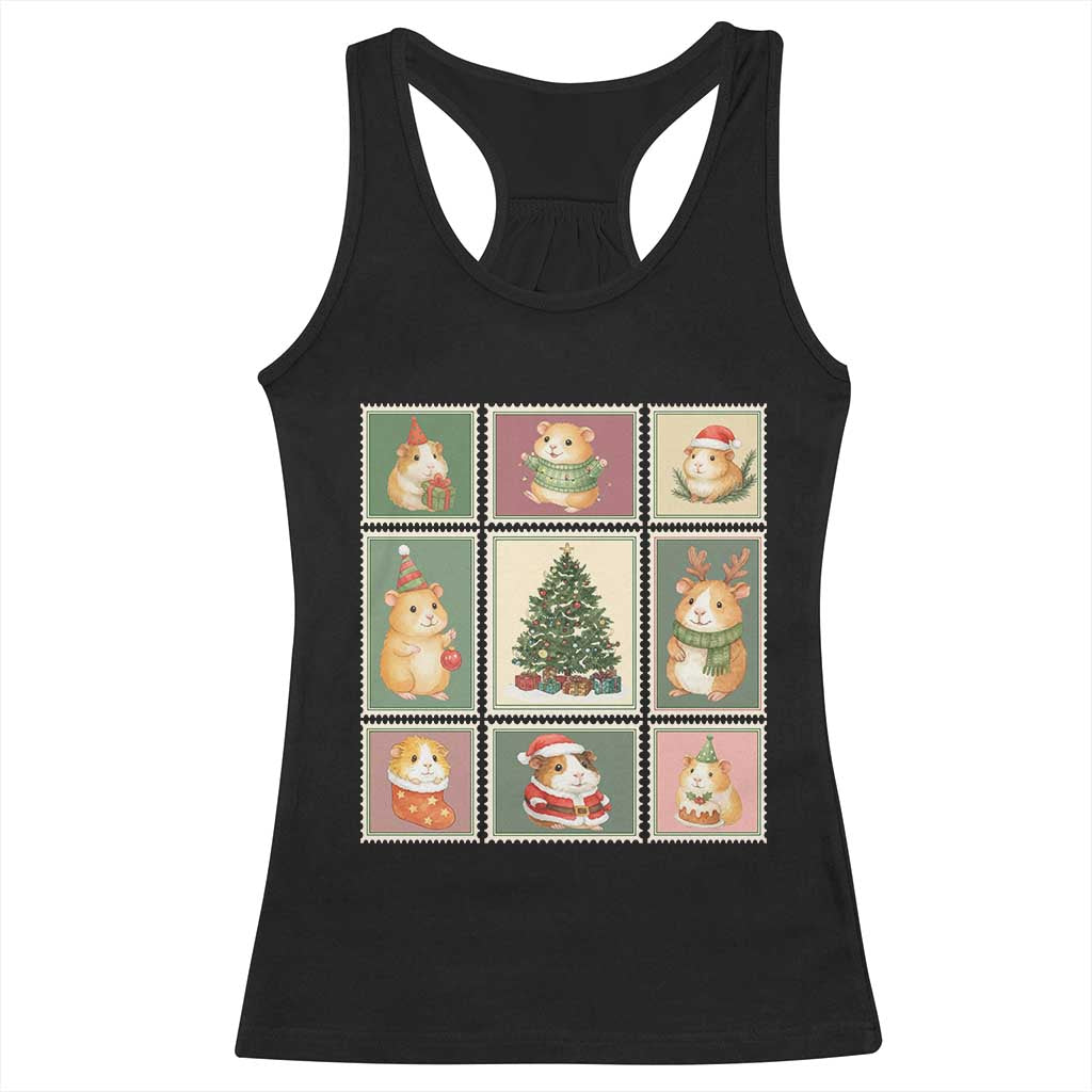 Tis The Season To Be Wheeky Racerback Tank Top Christmas Guinea Pig Gift TS12 Black Print Your Wear