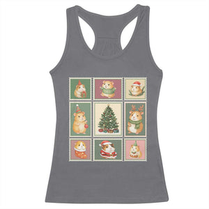 Tis The Season To Be Wheeky Racerback Tank Top Christmas Guinea Pig Gift TS12 Charcoal Print Your Wear