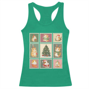 Tis The Season To Be Wheeky Racerback Tank Top Christmas Guinea Pig Gift TS12 Irish Green Print Your Wear