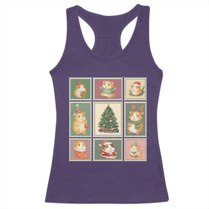 Tis The Season To Be Wheeky Racerback Tank Top Christmas Guinea Pig Gift TS12 Purple Print Your Wear