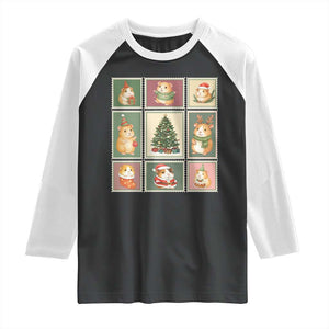 Tis The Season To Be Wheeky Raglan Shirt Christmas Guinea Pig Gift TS12 Black White Print Your Wear
