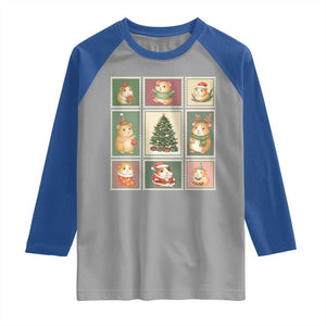 Tis The Season To Be Wheeky Raglan Shirt Christmas Guinea Pig Gift TS12 Sport Gray Royal Print Your Wear
