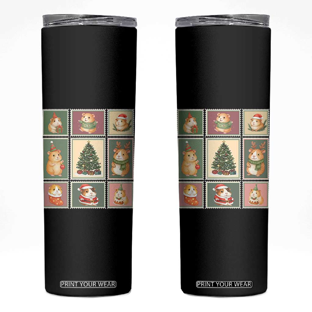 Tis The Season To Be Wheeky Skinny Tumbler Christmas Guinea Pig Gift TS12 Black Print Your Wear