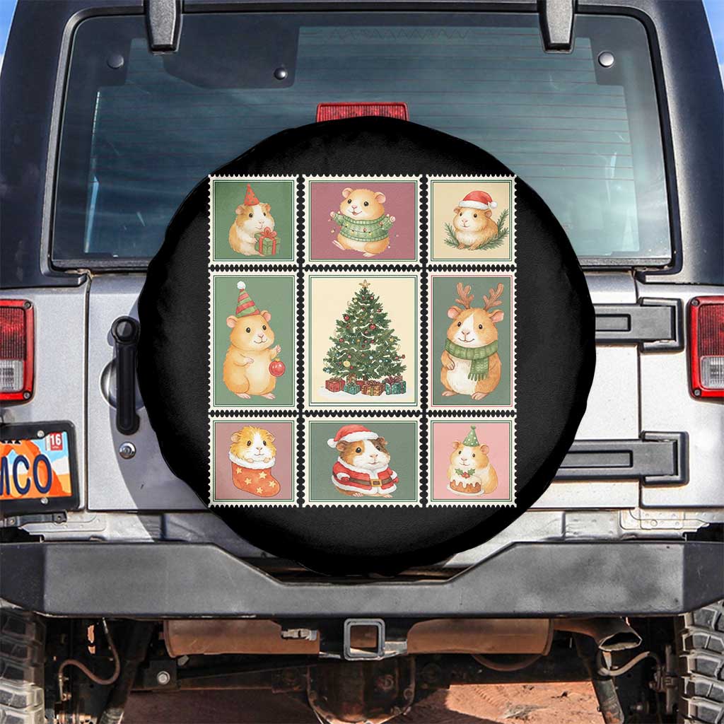 Tis The Season To Be Wheeky Spare Tire Cover Christmas Guinea Pig Gift TS12 No hole Black Print Your Wear
