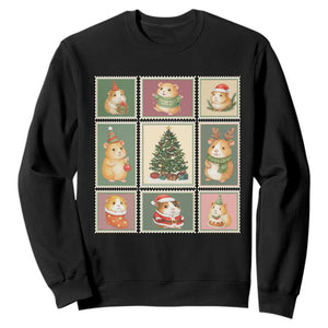 Tis The Season To Be Wheeky Sweatshirt Christmas Guinea Pig Gift TS12 Black Print Your Wear