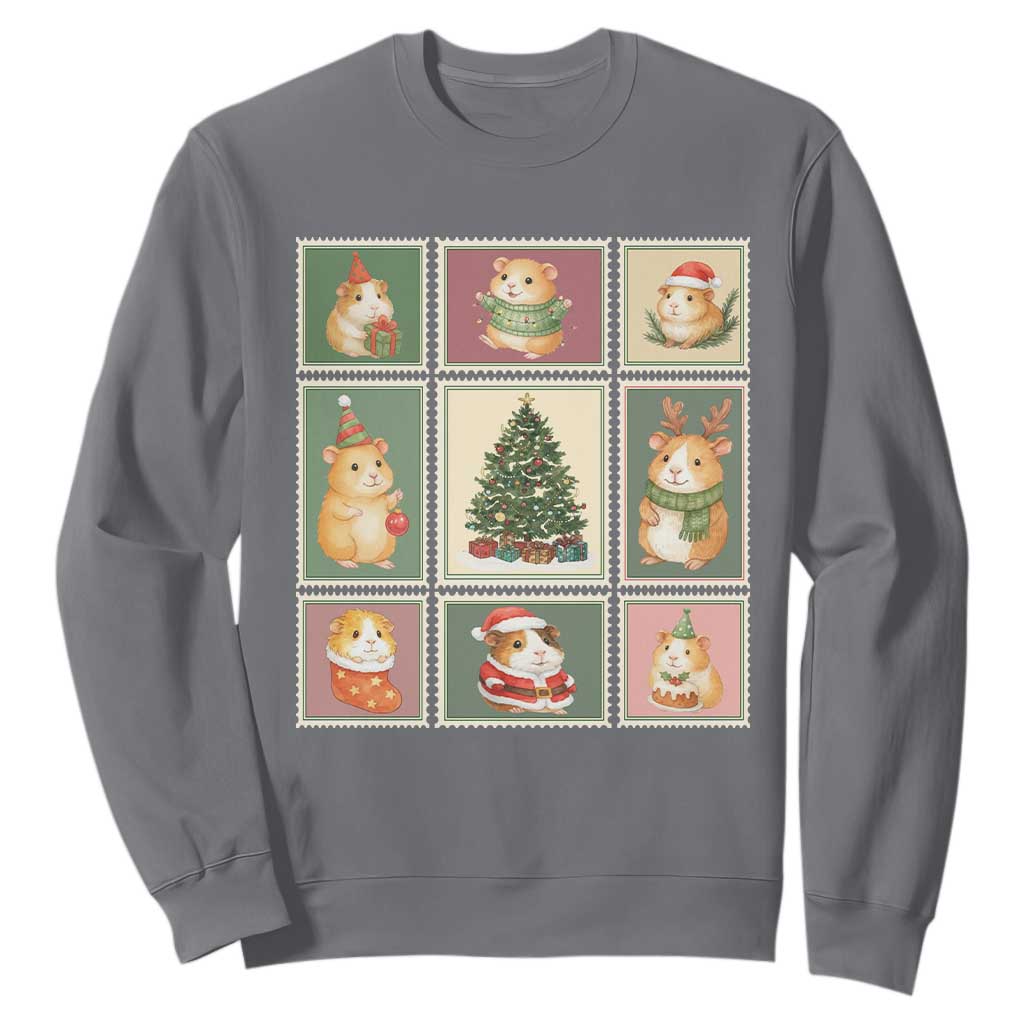 Tis The Season To Be Wheeky Sweatshirt Christmas Guinea Pig Gift TS12 Charcoal Print Your Wear