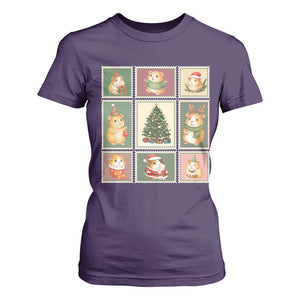 Tis The Season To Be Wheeky T Shirt For Women Christmas Guinea Pig Gift TS12 Purple Print Your Wear