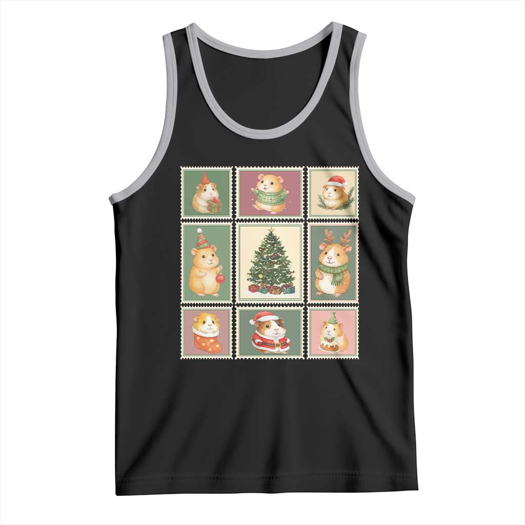 Tis The Season To Be Wheeky Tank Top Christmas Guinea Pig Gift TS12 Black Athletic Heather Print Your Wear