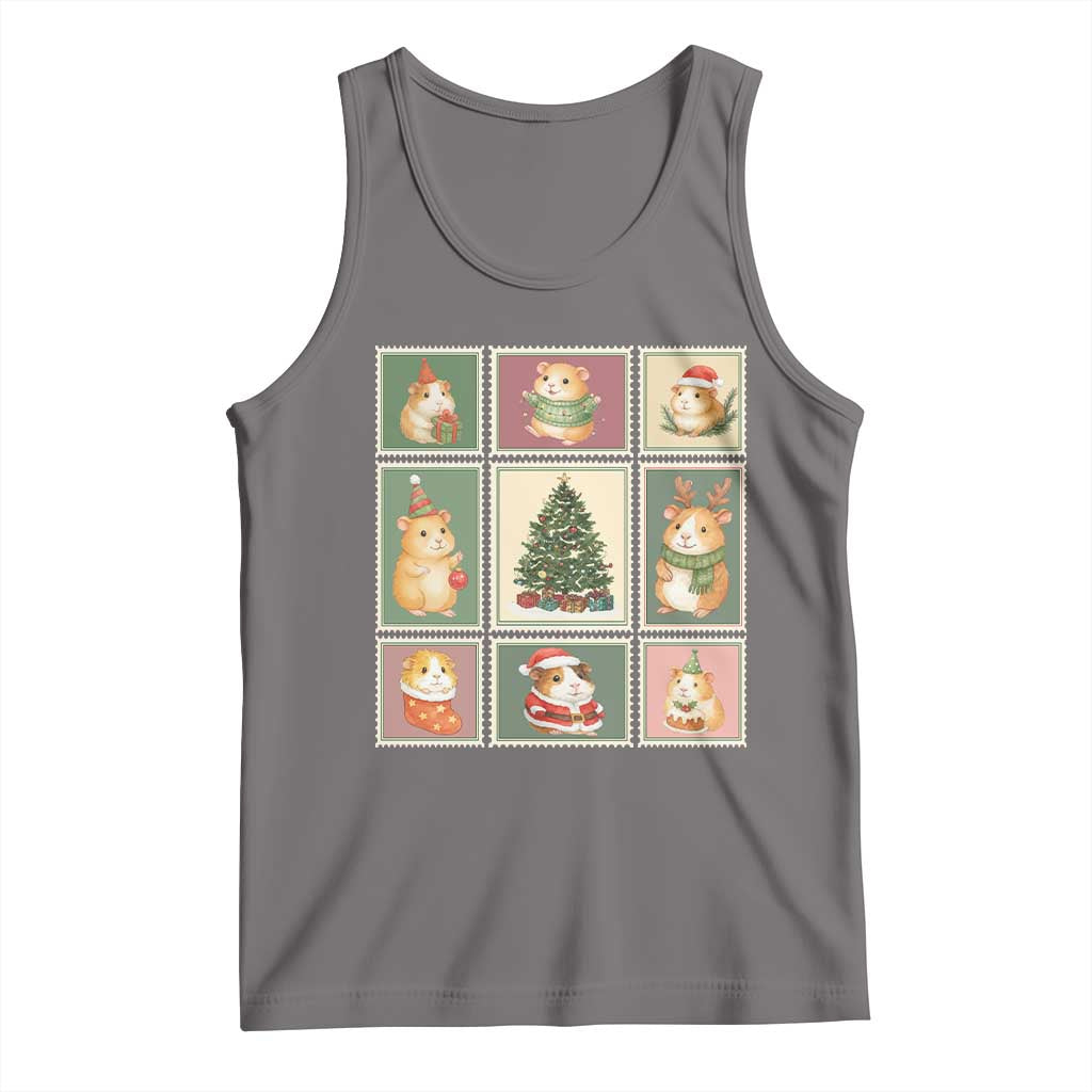 Tis The Season To Be Wheeky Tank Top Christmas Guinea Pig Gift TS12 Deep Heather Print Your Wear