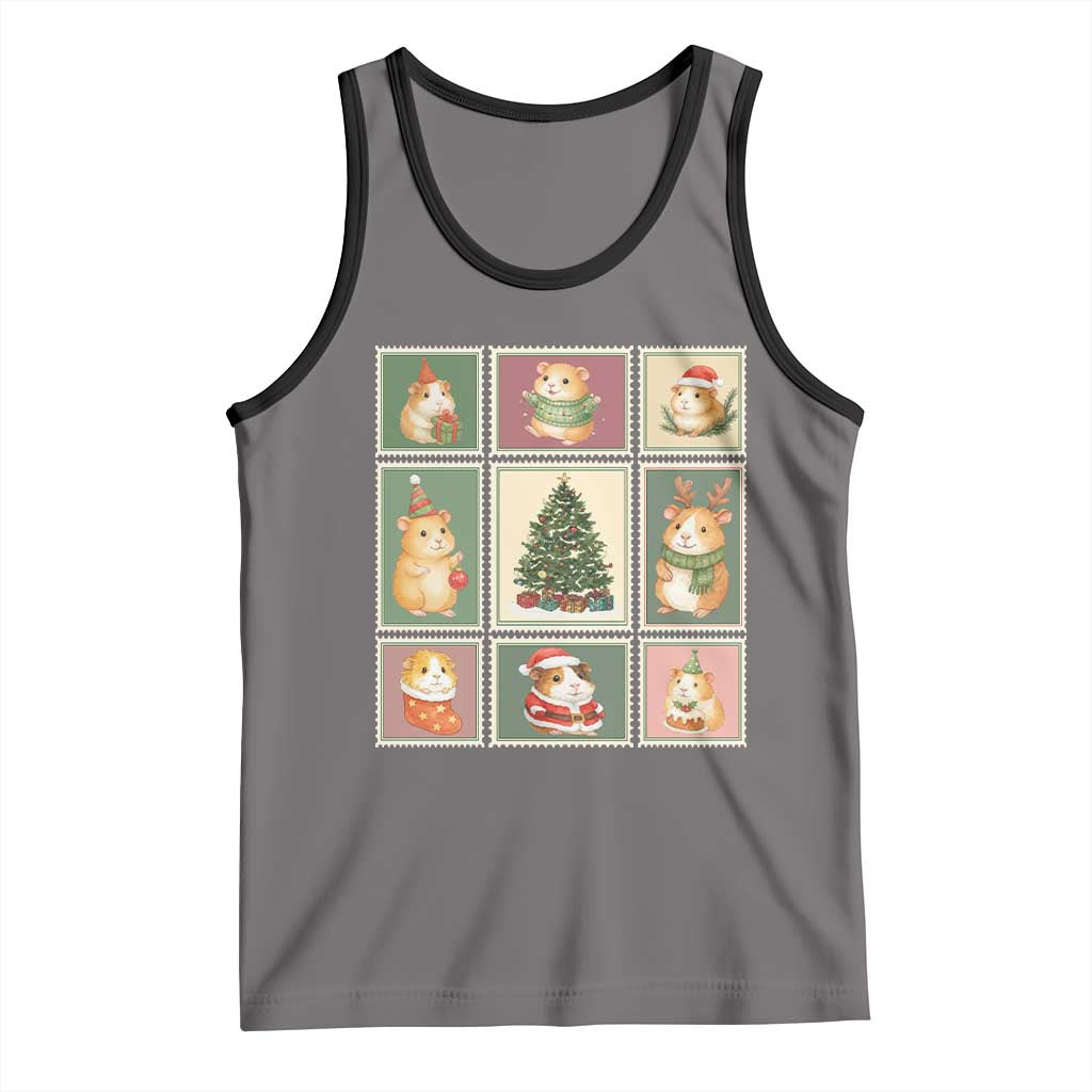Tis The Season To Be Wheeky Tank Top Christmas Guinea Pig Gift TS12 Deep Heather Black Print Your Wear
