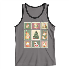 Tis The Season To Be Wheeky Tank Top Christmas Guinea Pig Gift TS12 Deep Heather Black Print Your Wear
