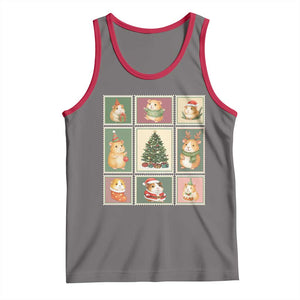 Tis The Season To Be Wheeky Tank Top Christmas Guinea Pig Gift TS12 Deep Heather Red Print Your Wear