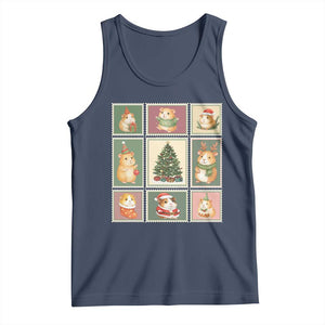 Tis The Season To Be Wheeky Tank Top Christmas Guinea Pig Gift TS12 Navy Print Your Wear
