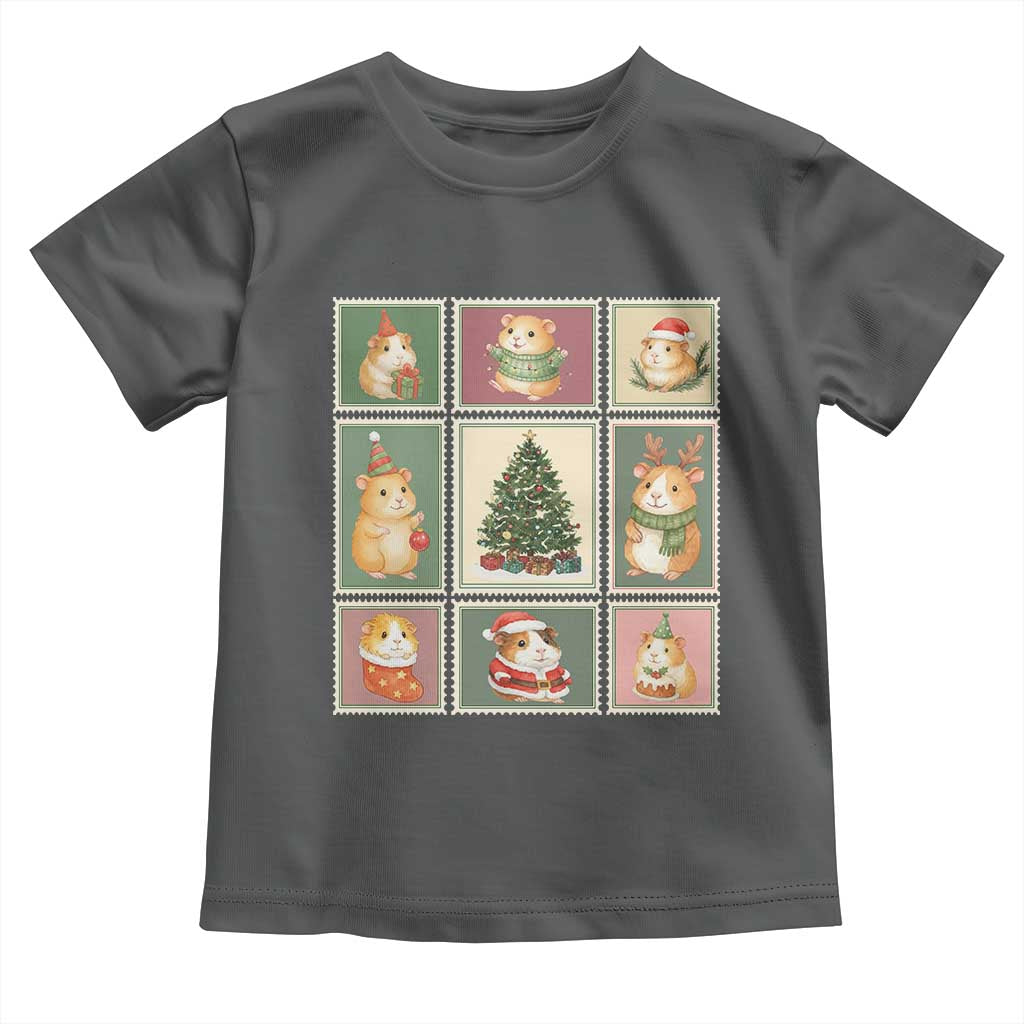 Tis The Season To Be Wheeky Toddler T Shirt Christmas Guinea Pig Gift TS12 Dark Heather Print Your Wear