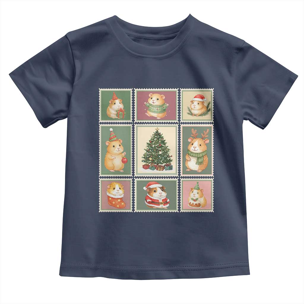 Tis The Season To Be Wheeky Toddler T Shirt Christmas Guinea Pig Gift TS12 Navy Print Your Wear
