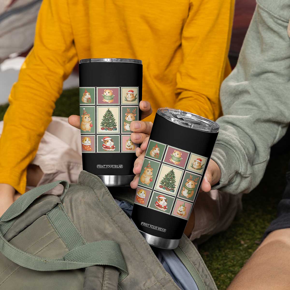 Tis The Season To Be Wheeky Tumbler Cup Christmas Guinea Pig Gift TS12 Print Your Wear