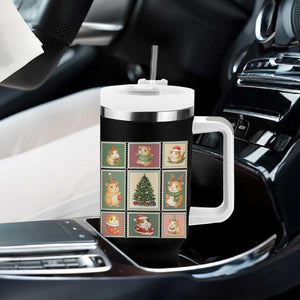 Tis The Season To Be Wheeky Tumbler With Handle Christmas Guinea Pig Gift TS12 Print Your Wear