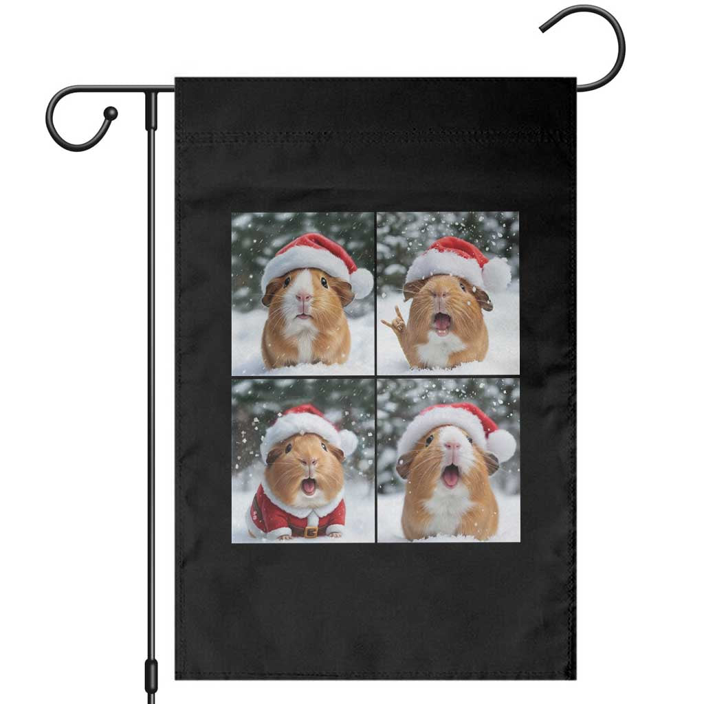 Funny Guinea Pig With Santa Hat Photobooth Garden Flag Christmas Gift TS12 Black Print Your Wear
