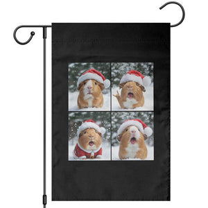 Funny Guinea Pig With Santa Hat Photobooth Garden Flag Christmas Gift TS12 Black Print Your Wear