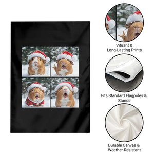 Funny Guinea Pig With Santa Hat Photobooth Garden Flag Christmas Gift TS12 Print Your Wear