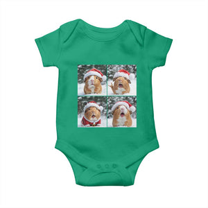 Funny Guinea Pig With Santa Hat Photobooth Baby Onesie Christmas Gift TS12 Irish Green Print Your Wear