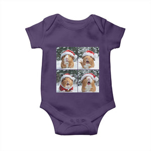 Funny Guinea Pig With Santa Hat Photobooth Baby Onesie Christmas Gift TS12 Purple Print Your Wear