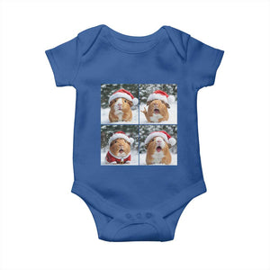 Funny Guinea Pig With Santa Hat Photobooth Baby Onesie Christmas Gift TS12 Royal Blue Print Your Wear