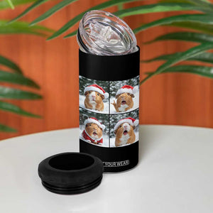 Funny Guinea Pig With Santa Hat Photobooth 4 in 1 Can Cooler Tumbler Christmas Gift TS12 Print Your Wear