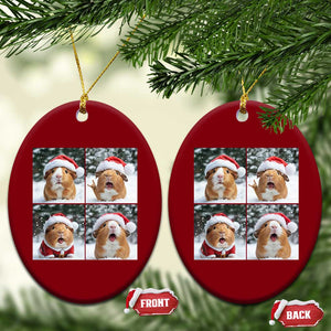 Funny Guinea Pig With Santa Hat Photobooth Ceramic Ornament Christmas Gift TS12 Print Your Wear