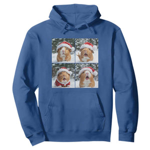 Funny Guinea Pig With Santa Hat Photobooth Hoodie Christmas Gift TS12 Royal Blue Print Your Wear